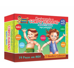 JOGO DE ENCAIXE MADEIRA 19PÇS CONH.CORPO HUM.4538